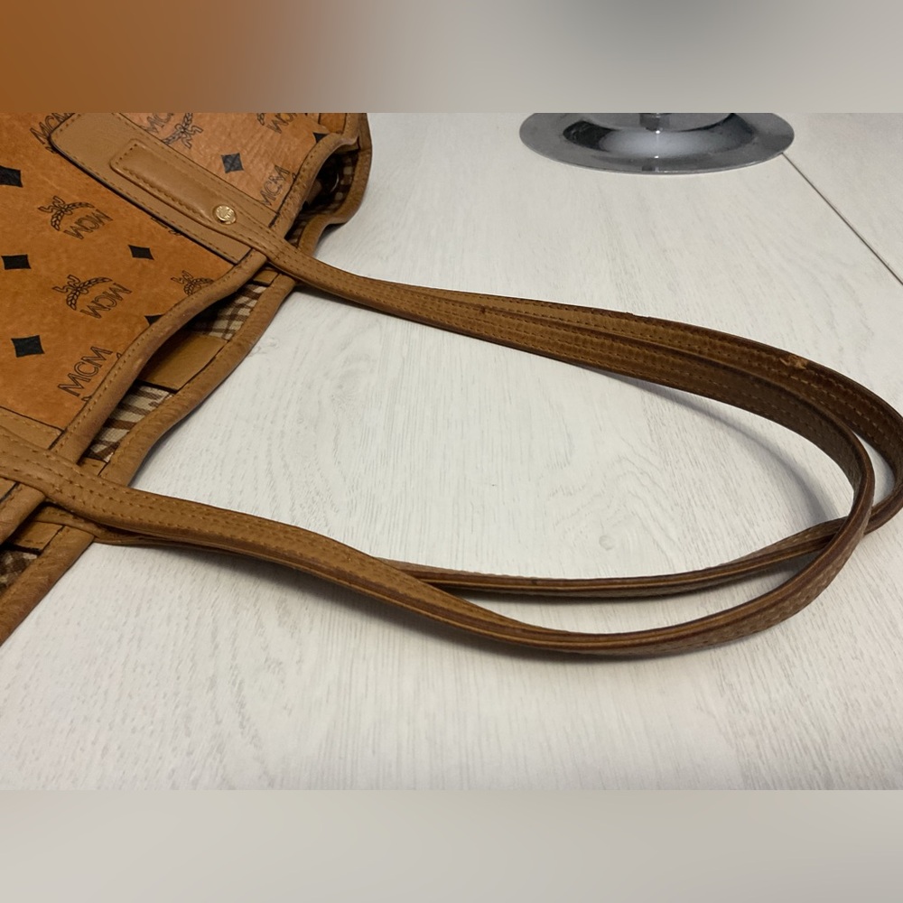 MCM Cognac Visetos Tote Bag - Picture 11 of 16